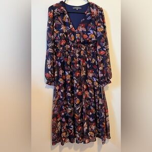 🌸 Julia Jordan Floral Midi Dress – Size 6